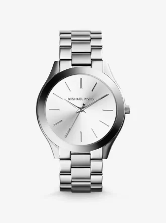 Slim Runway silberfarbene Uhr