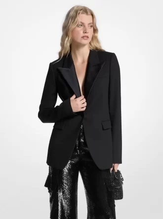 Smokingblazer aus Twill