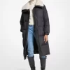 Steppjacke mit Kunstpelzbesatz