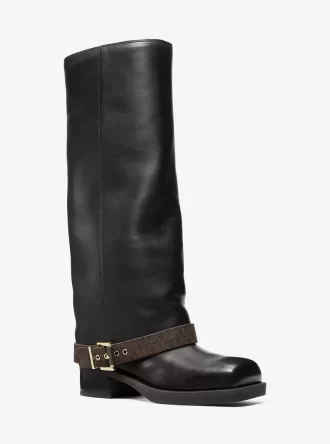 Stiefel aus Colby-Leder mit charakteristischem Logo