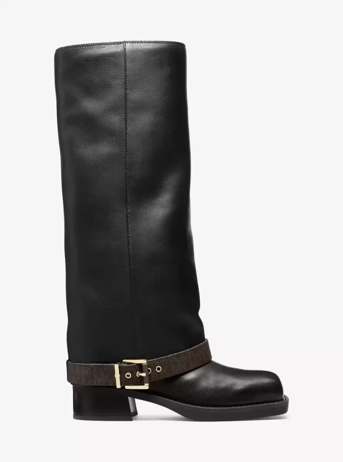 Stiefel aus Colby-Leder mit charakteristischem Logo