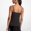 Strassbesetztes Georgette-Camisole-Tanktop