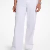 Stretch-Baumwollhose mit weitem Bein Stretch-Baumwollhose mit weitem Bein