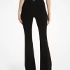 Stretch-Strick-Leggings mit ausgestelltem Bein
