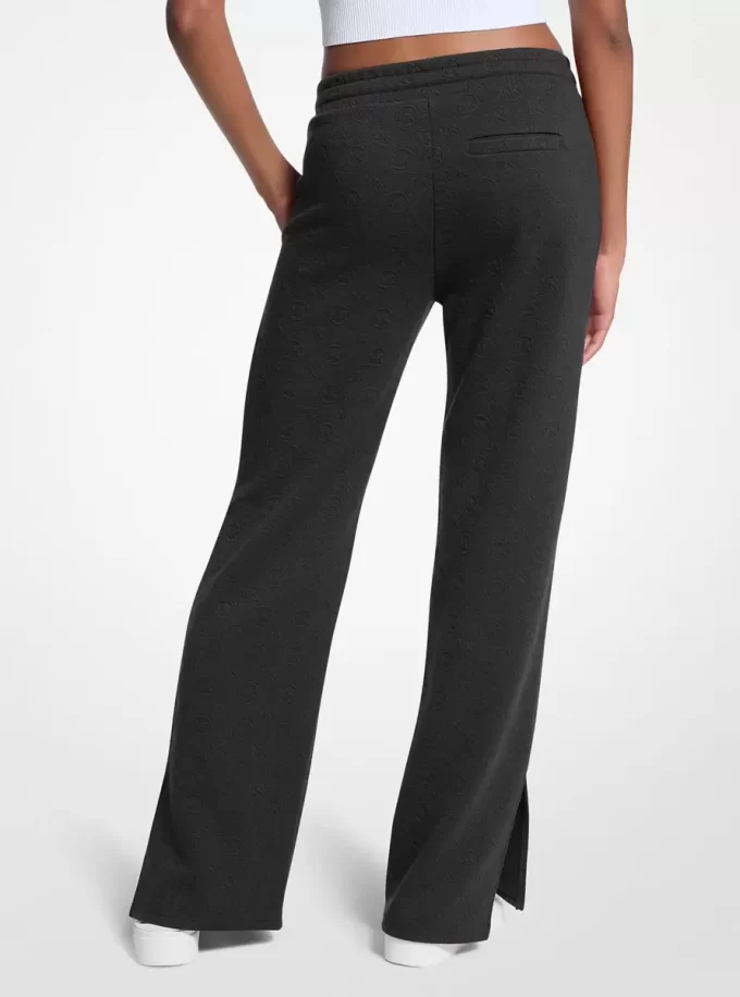 Strickhose mit Logo-Jacquardmuster