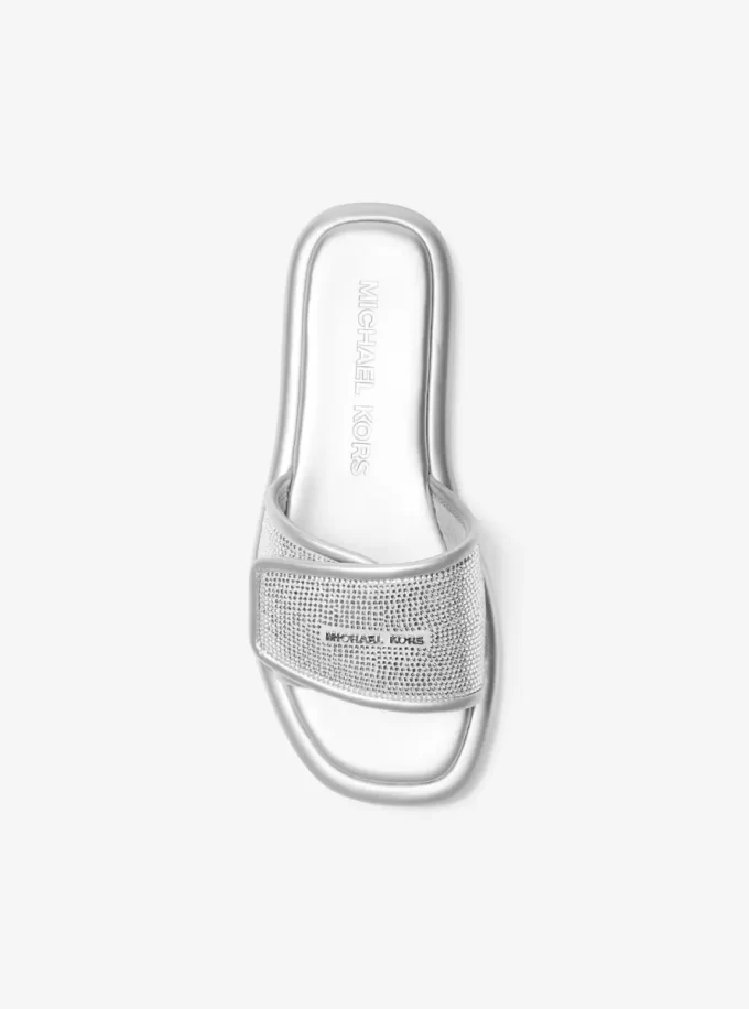 Suki Verzierte Metallic-Sandalen