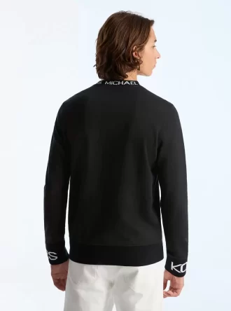 Sweatshirt aus Baumwollmischgewebe mit Logo-Besatz
