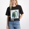 T-Shirt aus Baumwoll-Leinen-Mischgewebe, das den Hunger stoppt