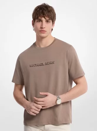 T-Shirt aus Baumwolljersey mit Logoprägung