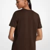 T-Shirt aus Bio-Baumwolljersey mit Logo-Anhänger und Nieten