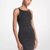 Tanktop-Kleid mit Metallic-Logo-Jacquardmuster