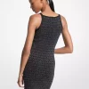 Tanktop-Kleid mit Metallic-Logo-Jacquardmuster