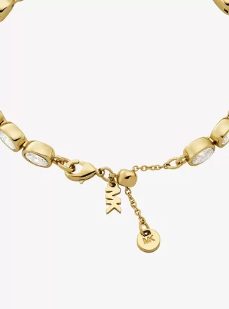 Tennisarmband aus edelmetallplattiertem Zirkonia Tennisarmband aus edelmetallplattiertem Zirkonia