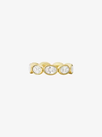 Tennisring mit Edelmetallplattierung und Zirkonia