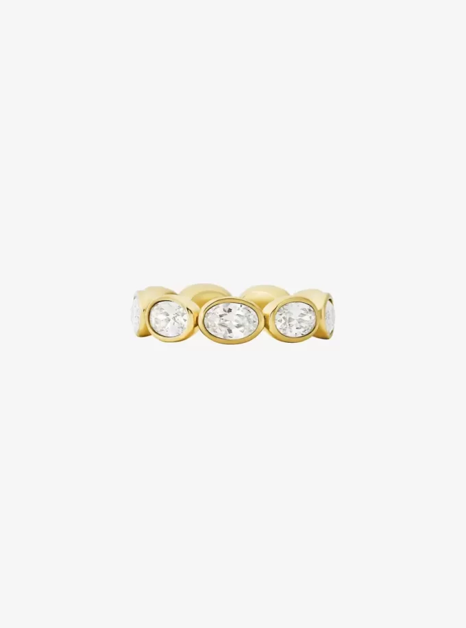 Tennisring mit Edelmetallplattierung und Zirkonia