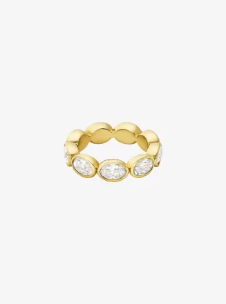 Tennisring mit Edelmetallplattierung und Zirkonia
