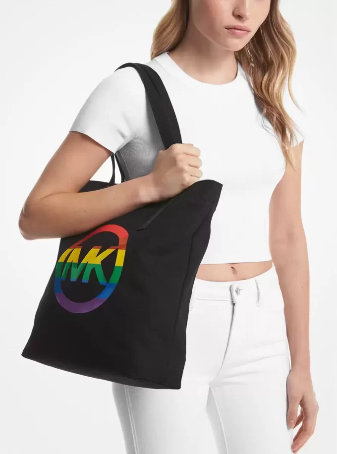 Tragetasche aus Baumwolle mit PRIDE-Regenbogenlogo