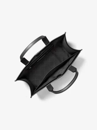Tragetasche aus genarbtem Leder mit Cooper-Logo-Prägung
