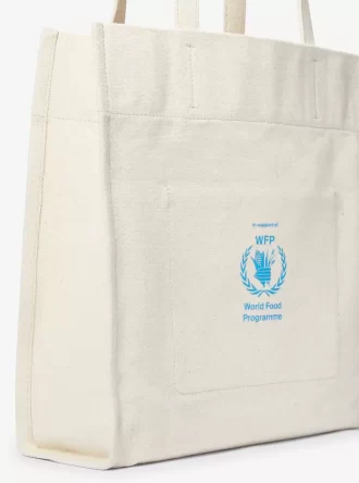 Tragetasche aus recycelter Baumwolle, die Hunger stoppt