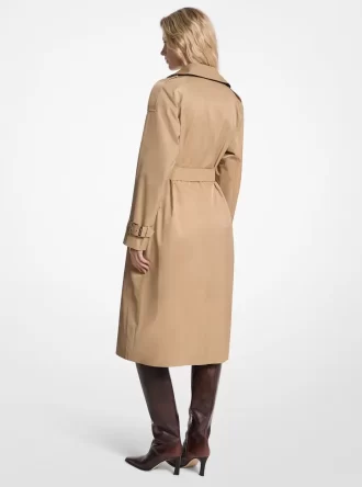 Trenchcoat aus Baumwollmischgewebe mit Gürtel