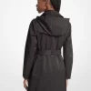 Trenchcoat mit Kapuze aus Baumwollmischgewebe