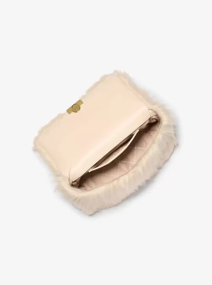 Tribeca Große Schultertasche aus Kunstfell