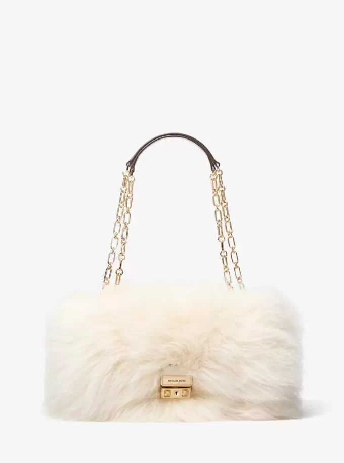 Tribeca Große Schultertasche aus Kunstfell