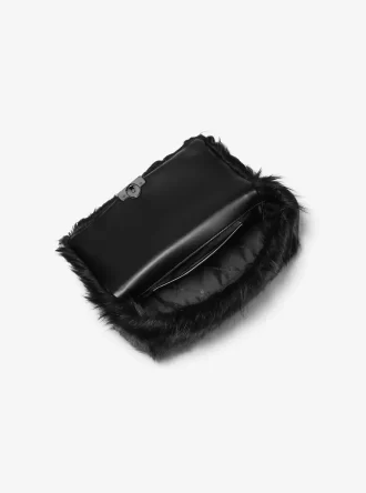 Tribeca Große Schultertasche aus Kunstpelz