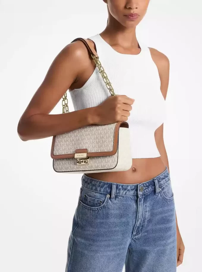 Tribeca Große Schultertasche mit charakteristischem Logo