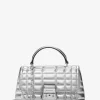 Tribeca Medium gesteppte Handtasche aus Metallic-Leder