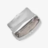 Tribeca Medium gesteppte Handtasche aus Metallic-Leder