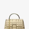 Tribeca Medium Metallic Leather Satchel