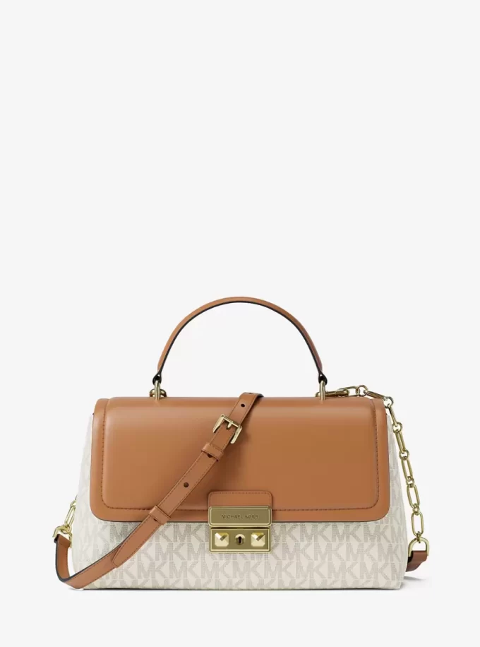 Tribeca Medium Signature Logo Satchel Tribeca Medium Signature Logo Satchel