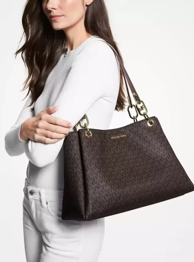 Trisha Große Logo-Schultertasche Trisha Große Logo-Schultertasche