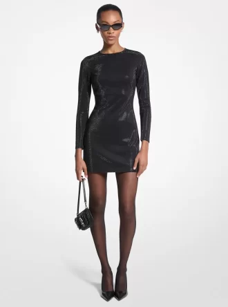 Verziertes Scuba-Minikleid