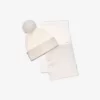 Verziertes Strickmützen- und Schal-Set