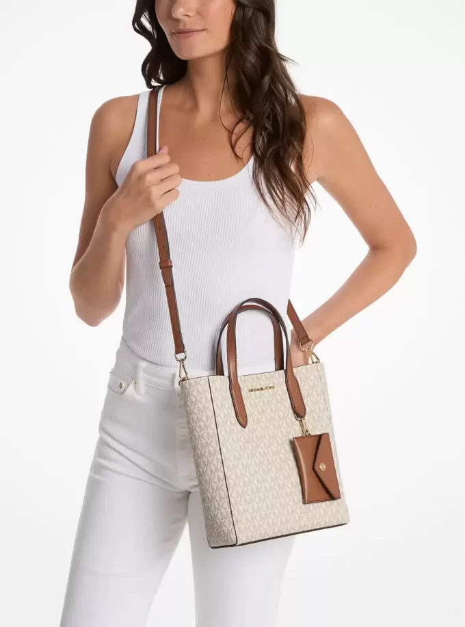 Vincent Small Signature Logo Convertible Tote Bag mit Kartenetui