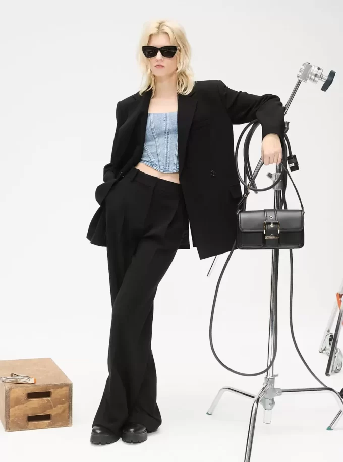 Weite Crêpe-Hose