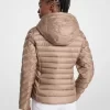 Wendejacke aus gestepptem Nylon mit Chevron-Logo-Print