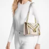 Whitney Medium Schultertasche mit charakteristischem Logo und Metallic-Elementen Whitney Medium Schultertasche mit charakteristischem Logo und Metallic-Elementen