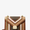 Whitney Medium Schultertasche mit Farbblock-Design und charakteristischem Logo