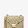 Whitney Medium Schultertasche mit Verzierungen in Metallic-Optik