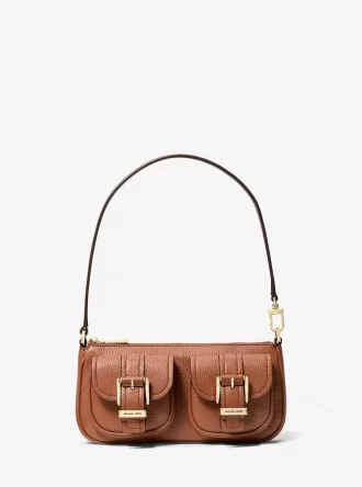 Zoe Kleine Pochette aus genarbtem Leder