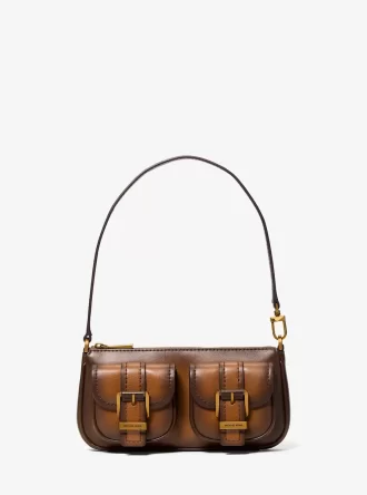 Zoe Kleine Pochette aus poliertem Leder