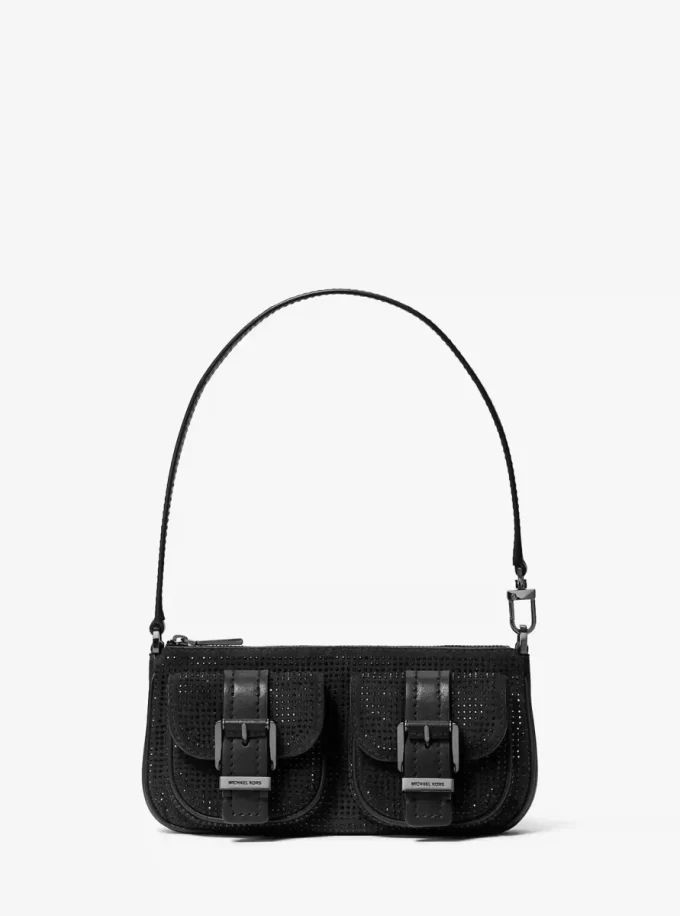 Zoe Small verzierte Wildleder-Pochette Zoe Small verzierte Wildleder-Pochette