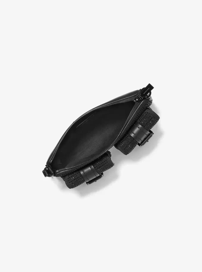 Zoe Small verzierte Wildleder-Pochette Zoe Small verzierte Wildleder-Pochette
