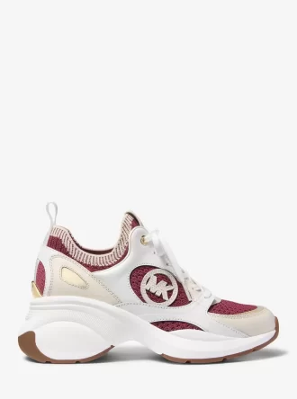 Zuma Color-Block Leder- und Strick-Sneaker
