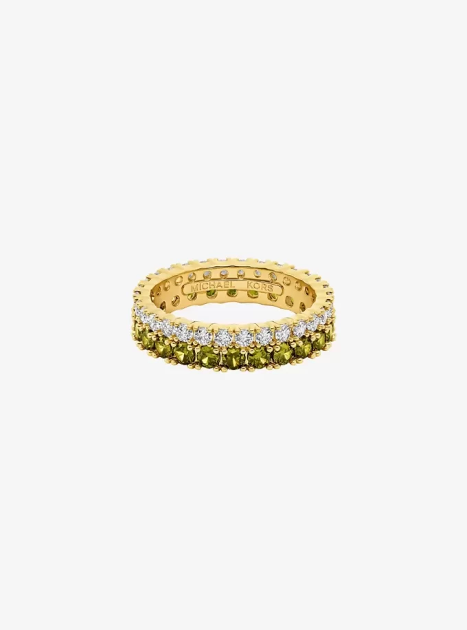 Zweifarbiger Doppel-Pavé-Ring Zweifarbiger Doppel-Pavé-Ring